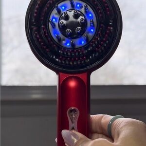 Red and Black LED Hair Brush